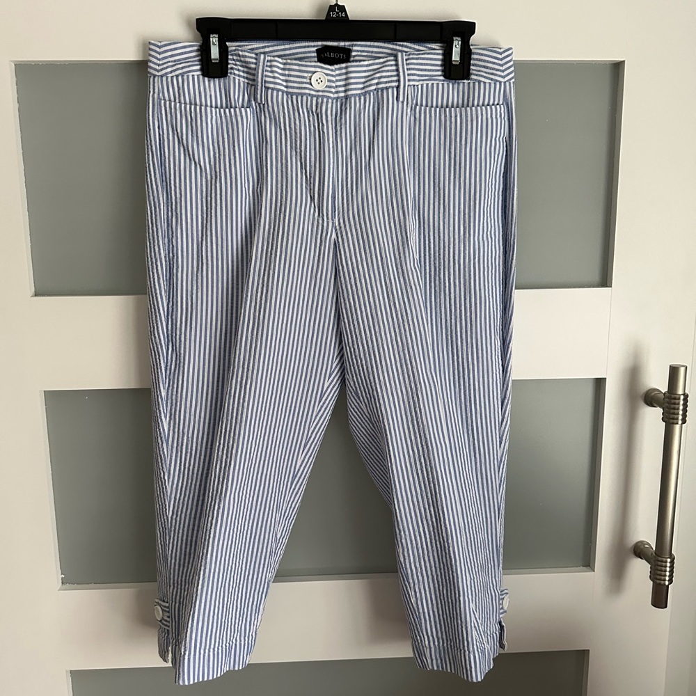 Talbot’s Seersucker Perfect Skimmer Crop Pant